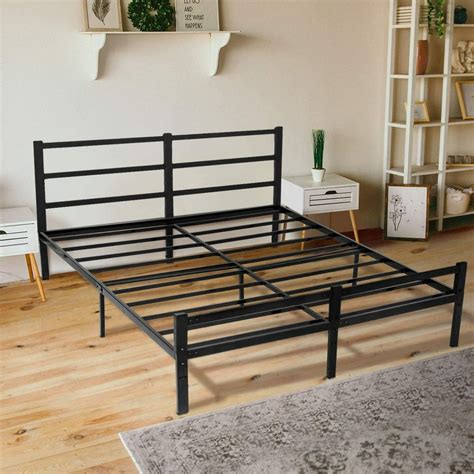 metal bedframe 24 off ground no box spring|14 high metal bed frame.